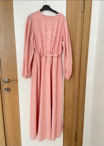 Toz pembe elbise - Görsel 3