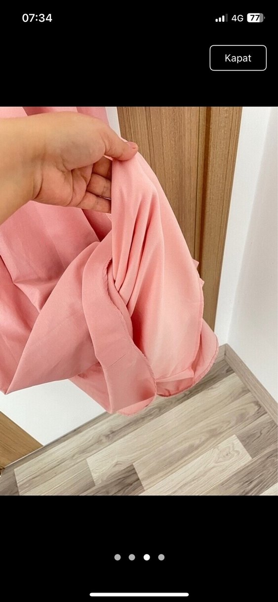 Toz pembe elbise - Görsel 5