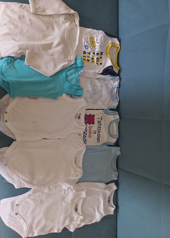 Beyaz Kısa Kollu Bebek Body - Görsel 3