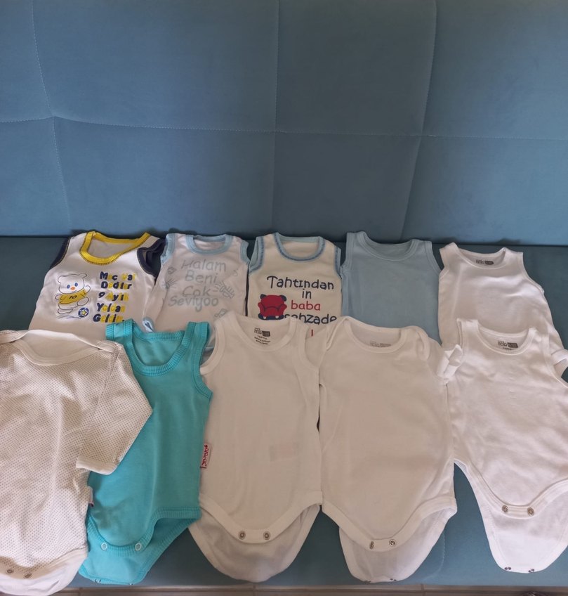 Beyaz Kısa Kollu Bebek Body - Görsel 2