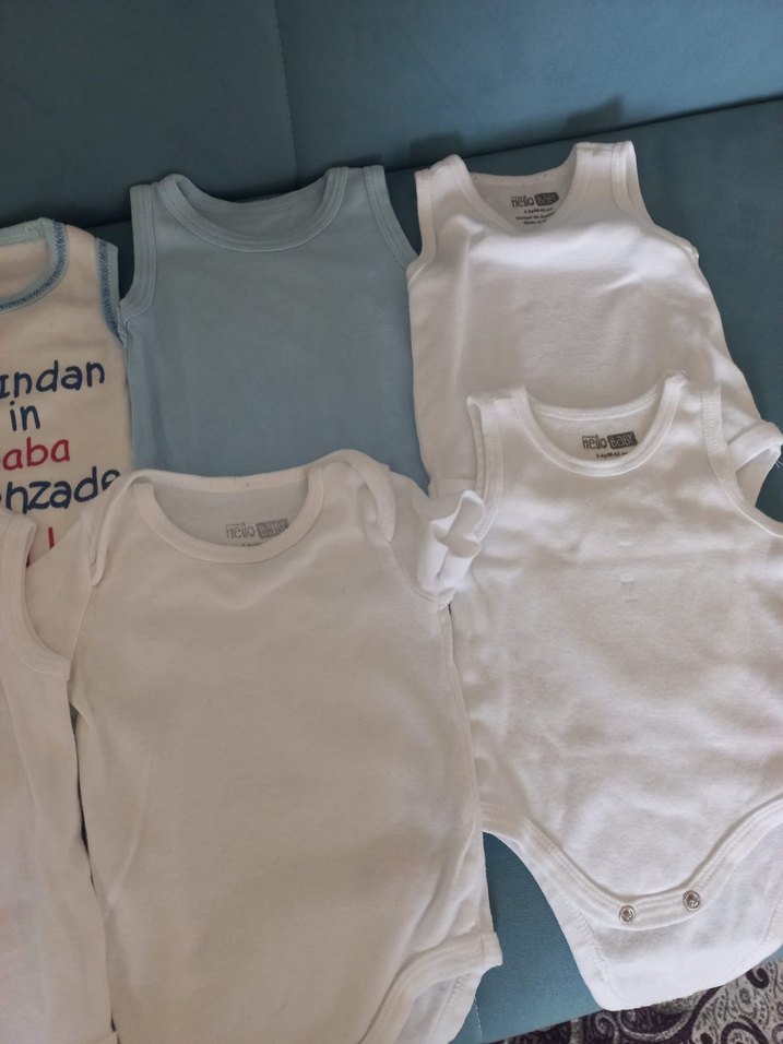 Beyaz Kısa Kollu Bebek Body - Görsel 5