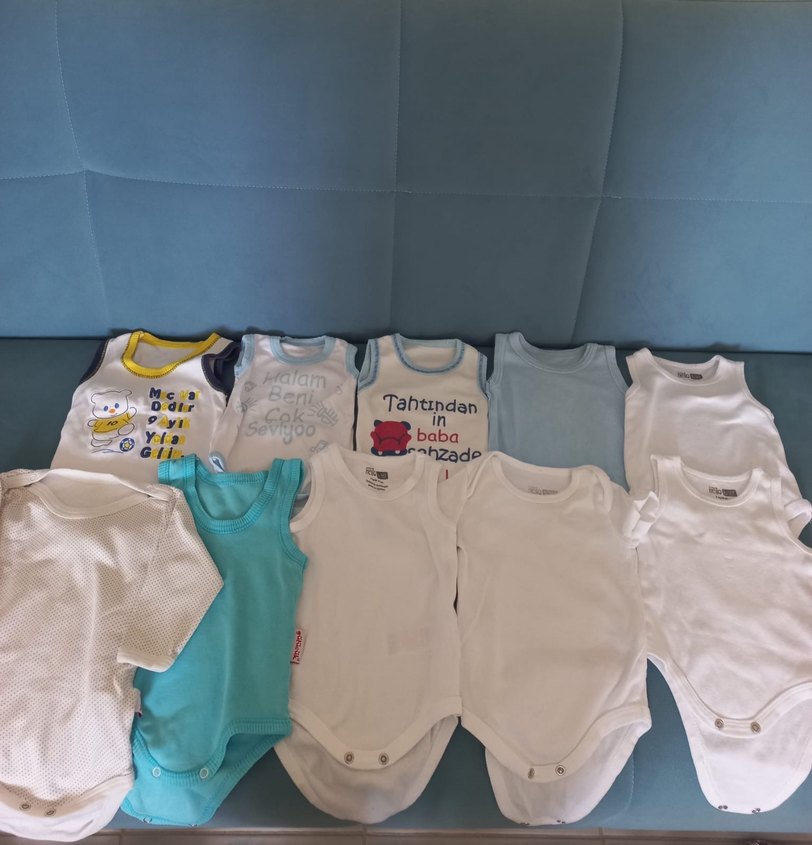 Beyaz Kısa Kollu Bebek Body - Görsel 4