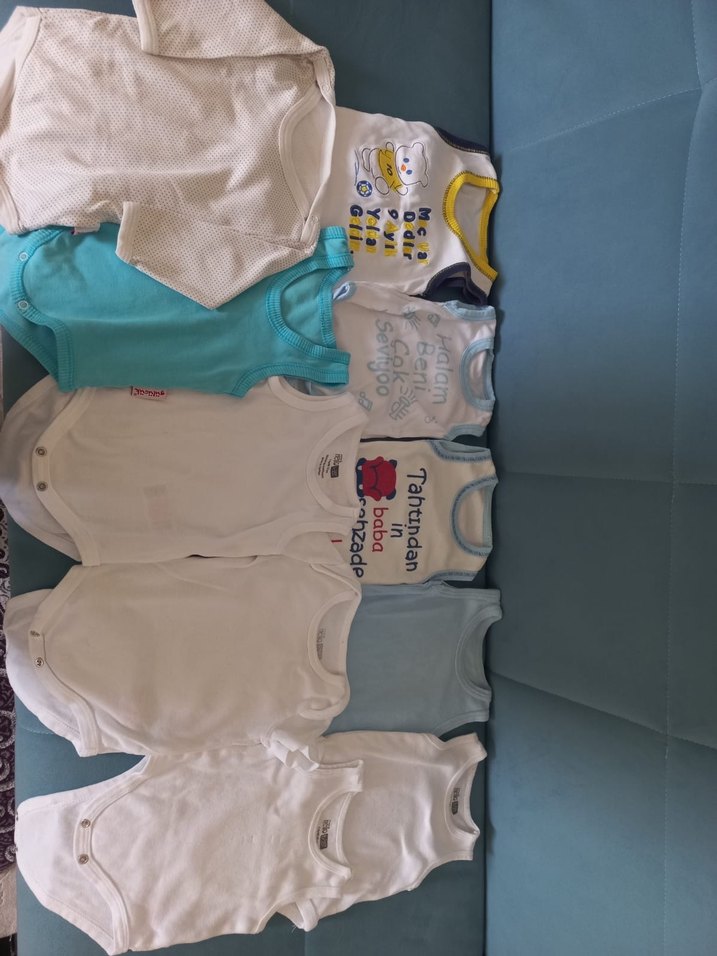 Beyaz Kısa Kollu Bebek Body - Görsel 3