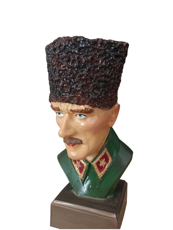 Kahverengi Kasketli Atatürk Büstü - Görsel 4