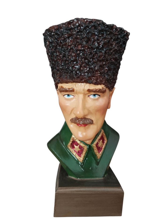Kahverengi Kasketli Atatürk Büstü - Görsel 3
