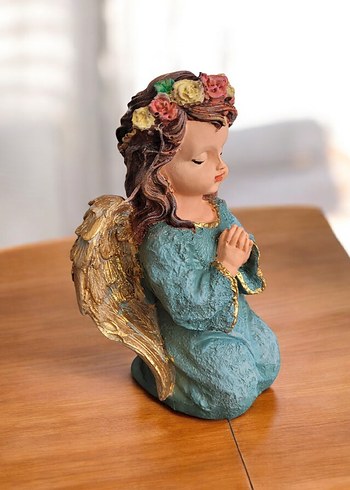 Turkuaz Melek Biblo Pastel Renkli - Görsel 5