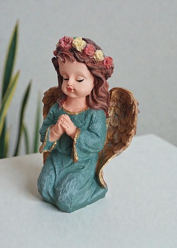 Turkuaz Melek Biblo Pastel Renkli - Görsel 4