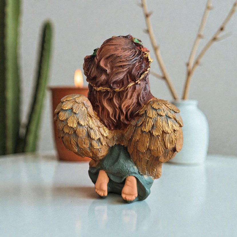 Turkuaz Melek Biblo Pastel Renkli - Görsel 3