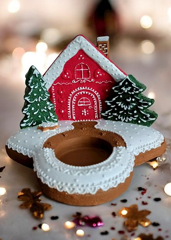 Noel Ev Figürlü Mumluk Tealight - Görsel 3