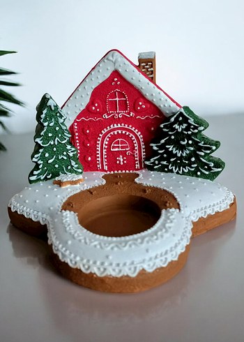 Noel Ev Figürlü Mumluk Tealight - Görsel 2