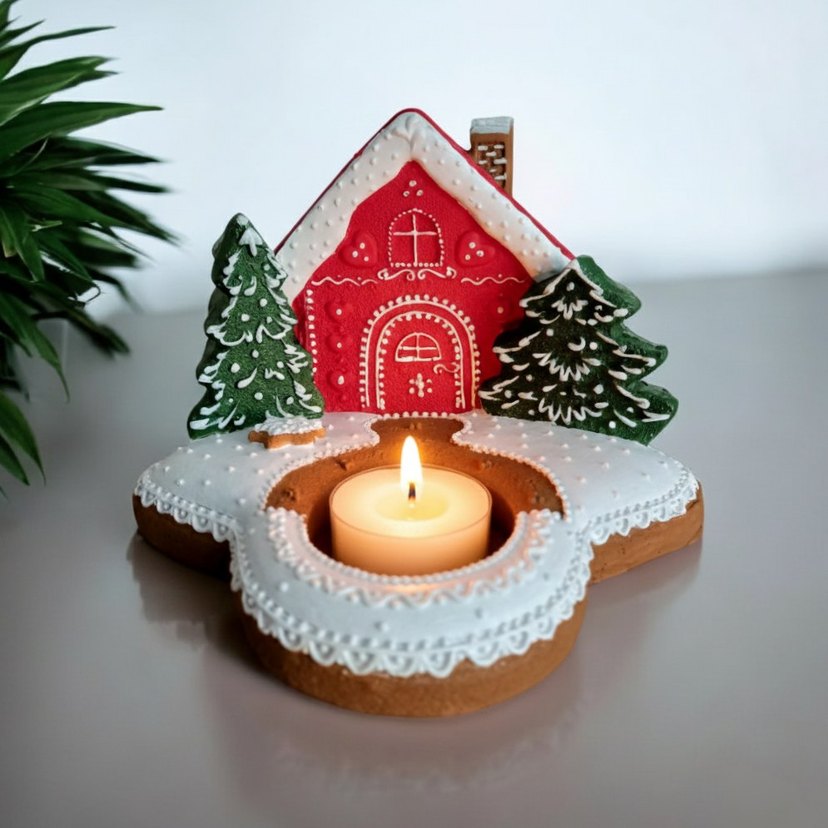 Noel Ev Figürlü Mumluk Tealight - Görsel 4