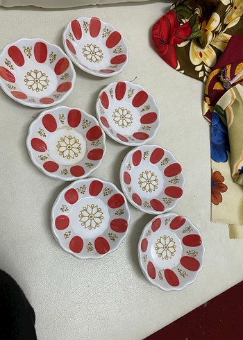 Kırmızı Puantiyeli 7 Parça Tabak Seti - Görsel 6