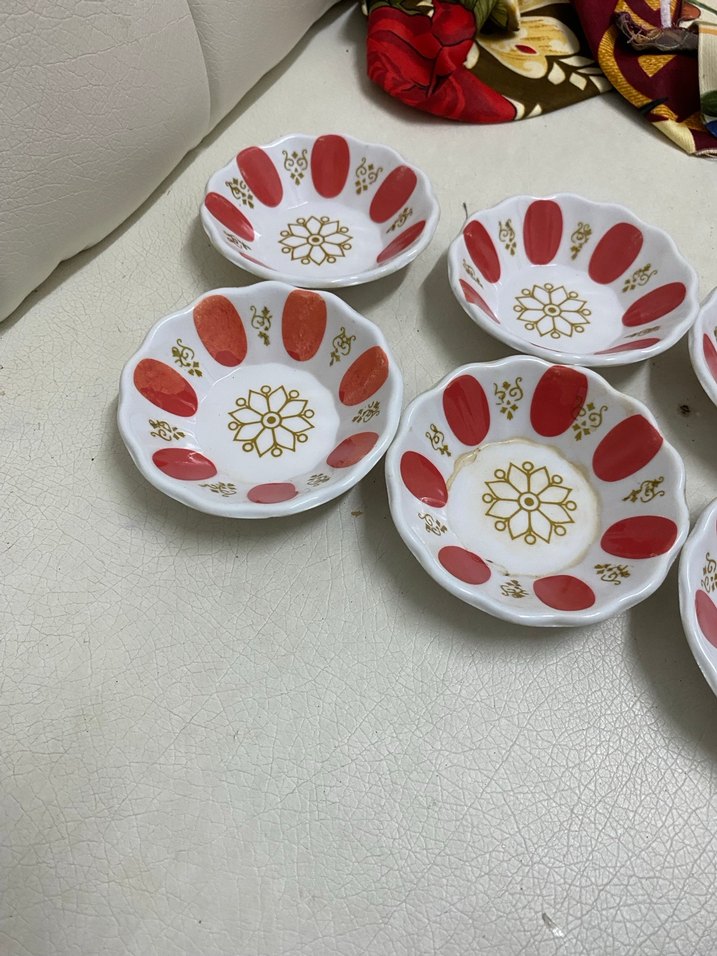 Kırmızı Puantiyeli 7 Parça Tabak Seti - Görsel 2