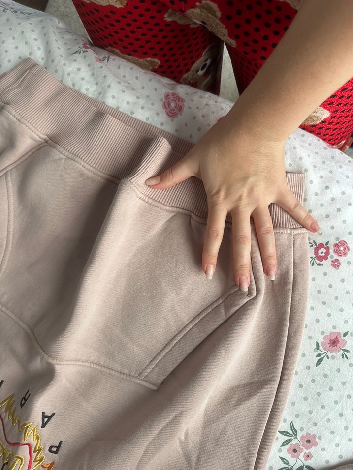 Bej Nakışlı Fermuarlı Kedi Sweatshirtü - Görsel 3