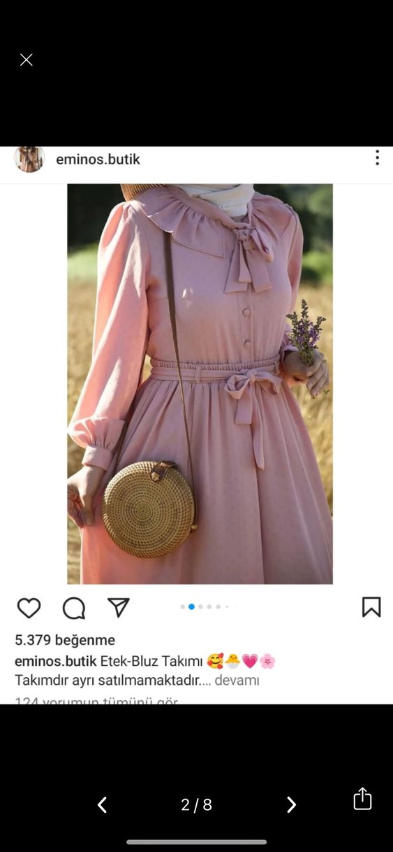 Pembe Bohem Tarz Uzun Elbise - Görsel 2