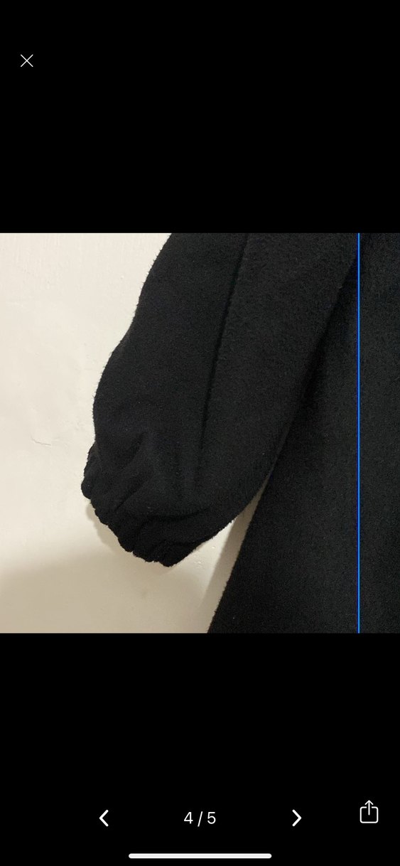 Çıt çıt düğme Siyah Uzun Kadın Kaban - Görsel 3