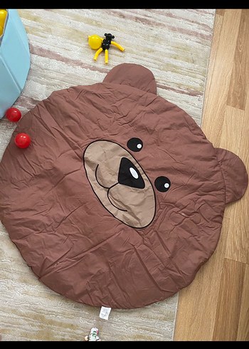 Pastel Kahverengi Ayıcık Oyun Matı - Görsel 3