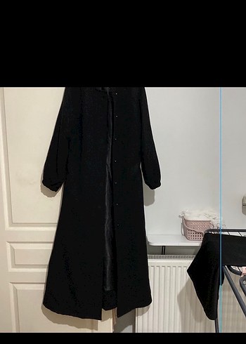 Siyah Uzun kaşe kaban - Görsel 2