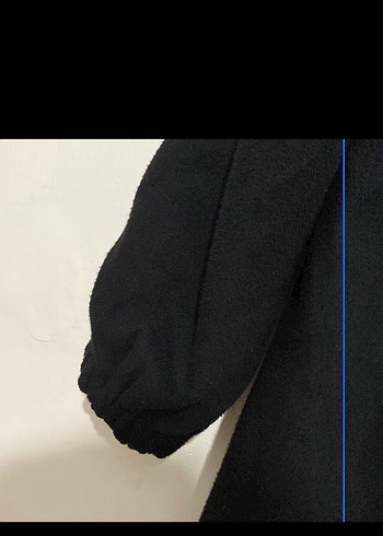 Siyah Uzun kaşe kaban - Görsel 4