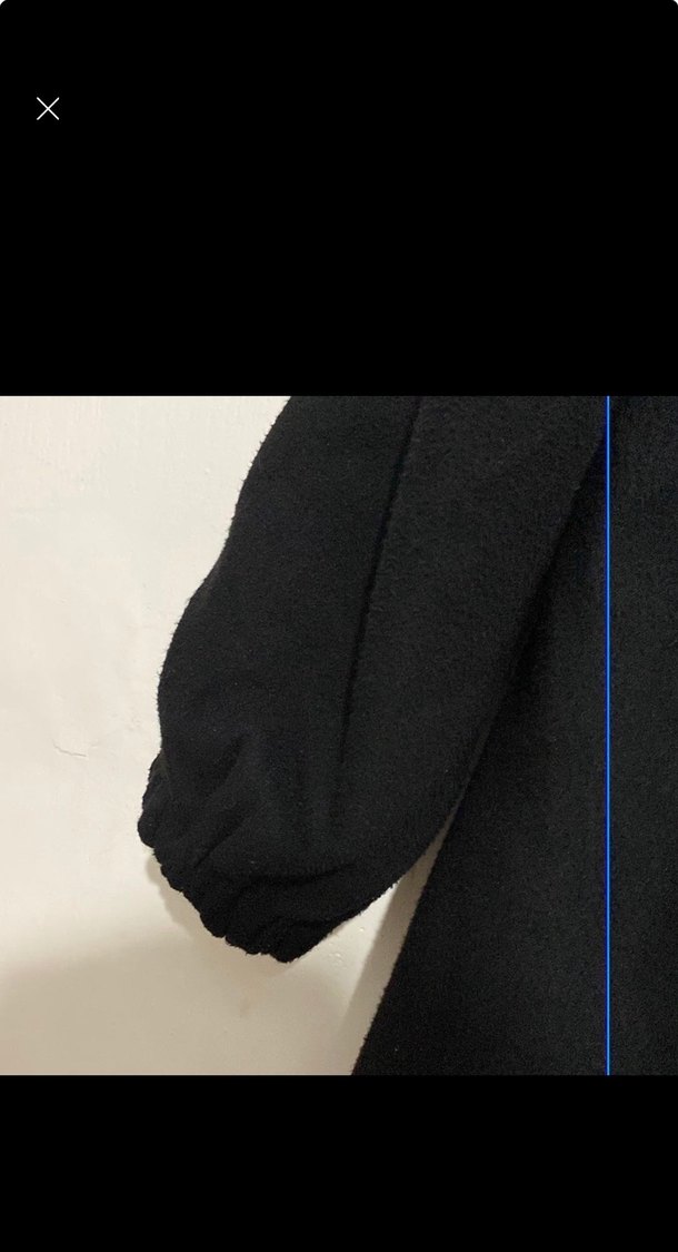 Siyah Uzun kaşe kaban - Görsel 4