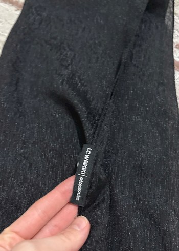 Siyah parıltılı şal - Görsel 3