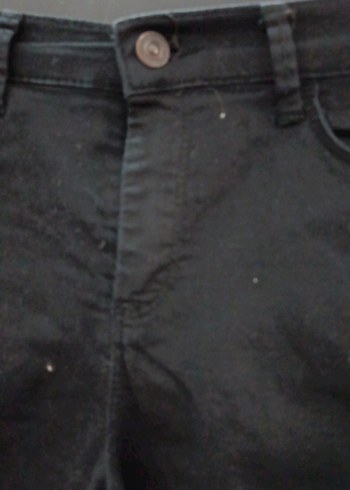 36 beden Kız Çocuk Siyah Elastik Bel Denim Pantolon - Görsel 3