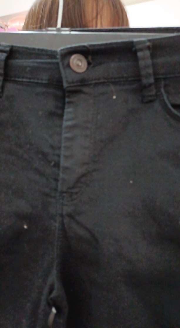 36 beden Kız Çocuk Siyah Elastik Bel Denim Pantolon - Görsel 3