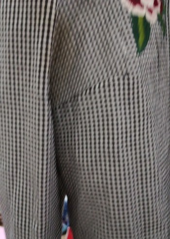 Bordo Nakışlı Uzun Kollu Kadın Gömlek - Görsel 3