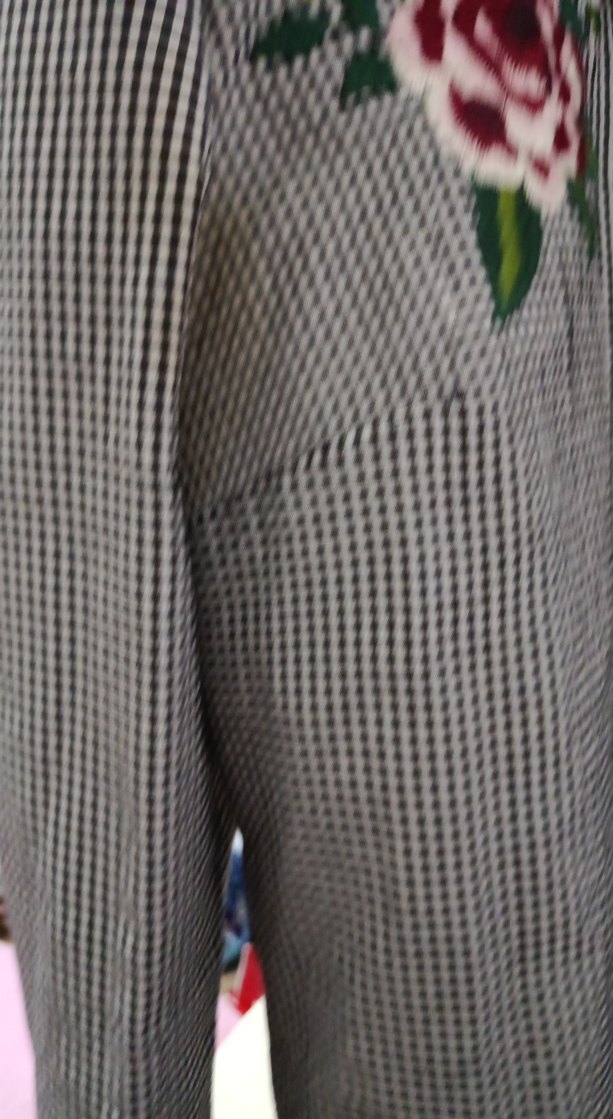 Bordo Nakışlı Uzun Kollu Kadın Gömlek - Görsel 3