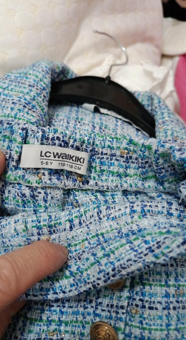 Düğmeli Mini Mavi çocuk takım - Görsel 5