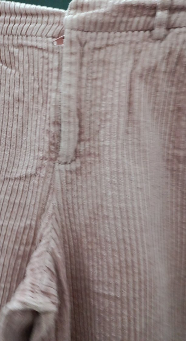 Kadın Pastel pudra fitili kadife Pantolon - Görsel 3