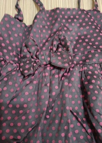 Kız Çocuk Puantiyeli Fırfırlı Elbise - Görsel 2