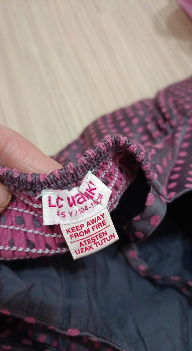 Kız Çocuk Puantiyeli Fırfırlı Elbise - Görsel 3