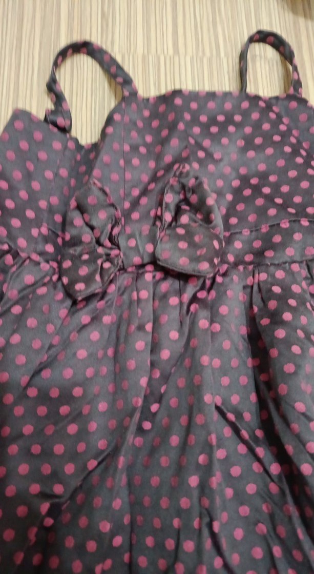 Kız Çocuk Puantiyeli Fırfırlı Elbise - Görsel 2