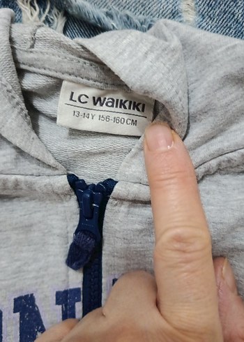 kız çocuğuGri Fermuarlı Sweatshirt - Görsel 2