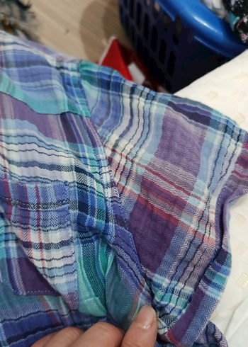 Düğmeli Çok Renkli Bohem Kadın Gömlek - Görsel 3