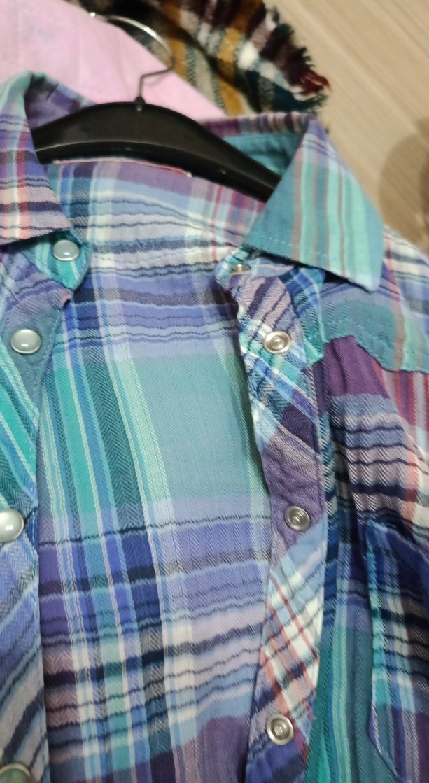 Düğmeli Çok Renkli Bohem Kadın Gömlek - Görsel 4