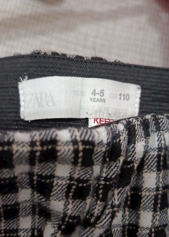 Siyah Beyaz Kareli Örme Kumaş Pantolon - Görsel 3