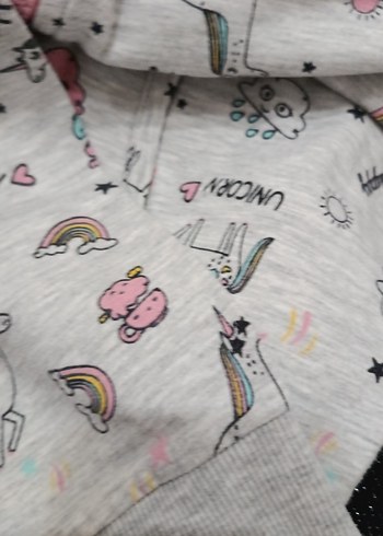 Kapüşonlu, Fermuarlı Gri Kız Çocuk sweatshirt - Görsel 2