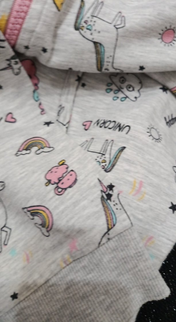 Kapüşonlu, Fermuarlı Gri Kız Çocuk sweatshirt - Görsel 2