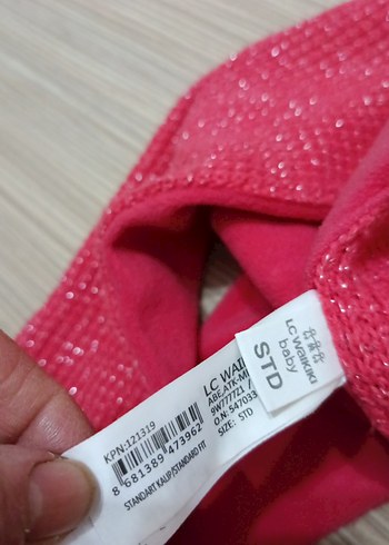 Nakışlı Kırmızı Çocuk Atkı Pomponlu - Görsel 2