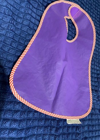 Mor Bebek Önlüğü, Renkli Kenar Detaylı - Görsel 2