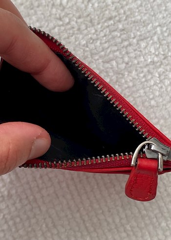 Kırmızı Deri Fermuarlı Kadın Cüzdanı - Görsel 6