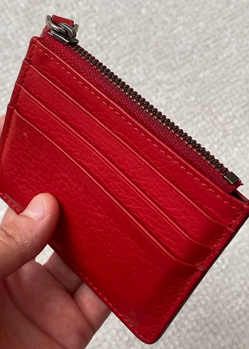 Kırmızı Deri Fermuarlı Kadın Cüzdanı - Görsel 3