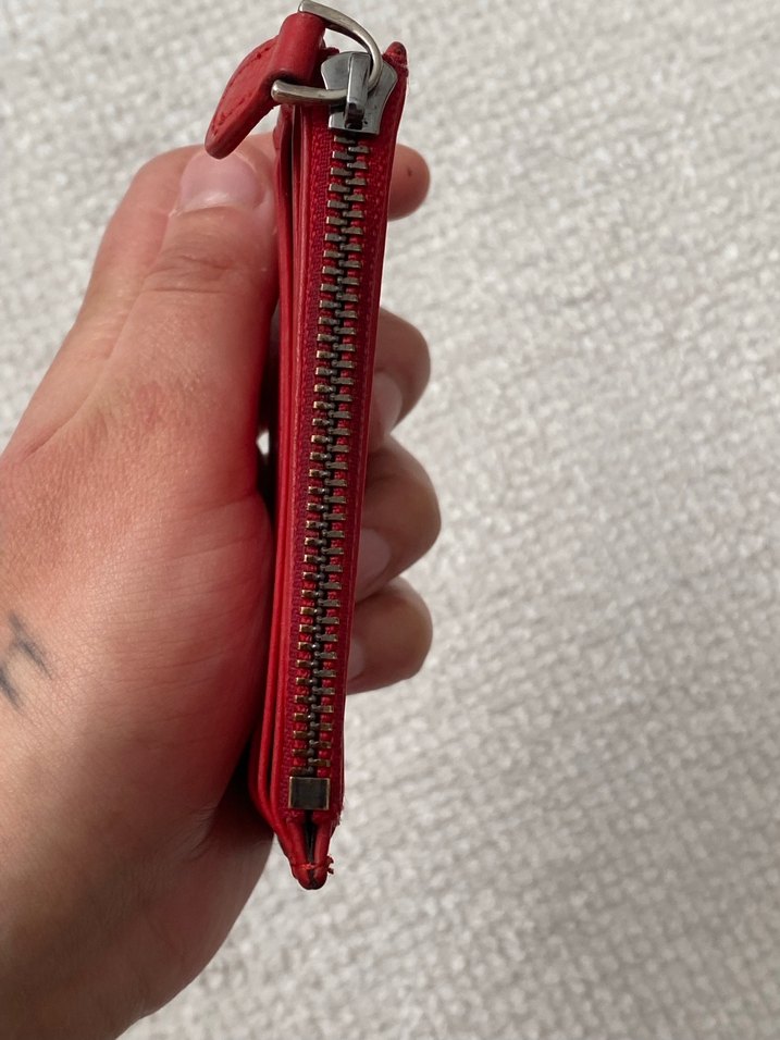 Kırmızı Deri Fermuarlı Kadın Cüzdanı - Görsel 4