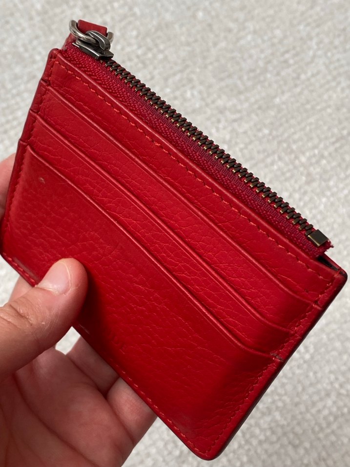 Kırmızı Deri Fermuarlı Kadın Cüzdanı - Görsel 3