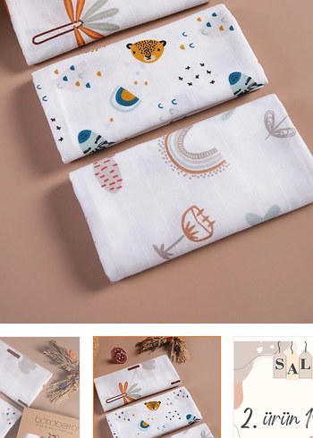 Organik müslin bebek Battaniyesi - Görsel 7