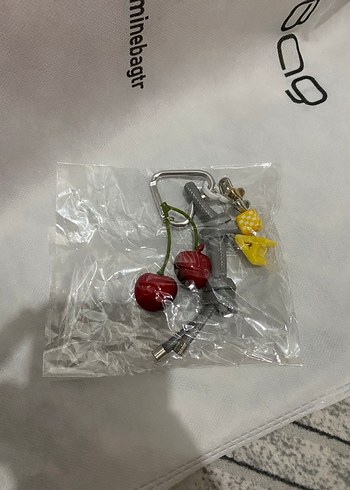 Gri Tokalı çanta charmı - Görsel 4