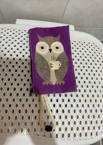 Mor Nakışlı Baykuş Desenli Bohem Çocuk Cüzdanı - Görsel 3