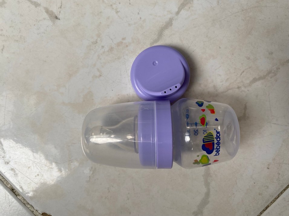 Pastel Mor Bebek Biberonu - Görsel 3